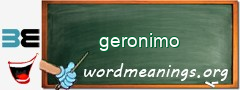 WordMeaning blackboard for geronimo